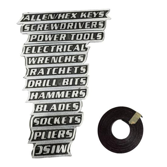 1/10/12 шт. Магнитная этикетка для ящика с инструментами Легко читаемая 3D Магнитный органайзер для ящика с инструментами Бирка Многофункциональная Мини-ящики для инструментов Маркер Организационная этикетка