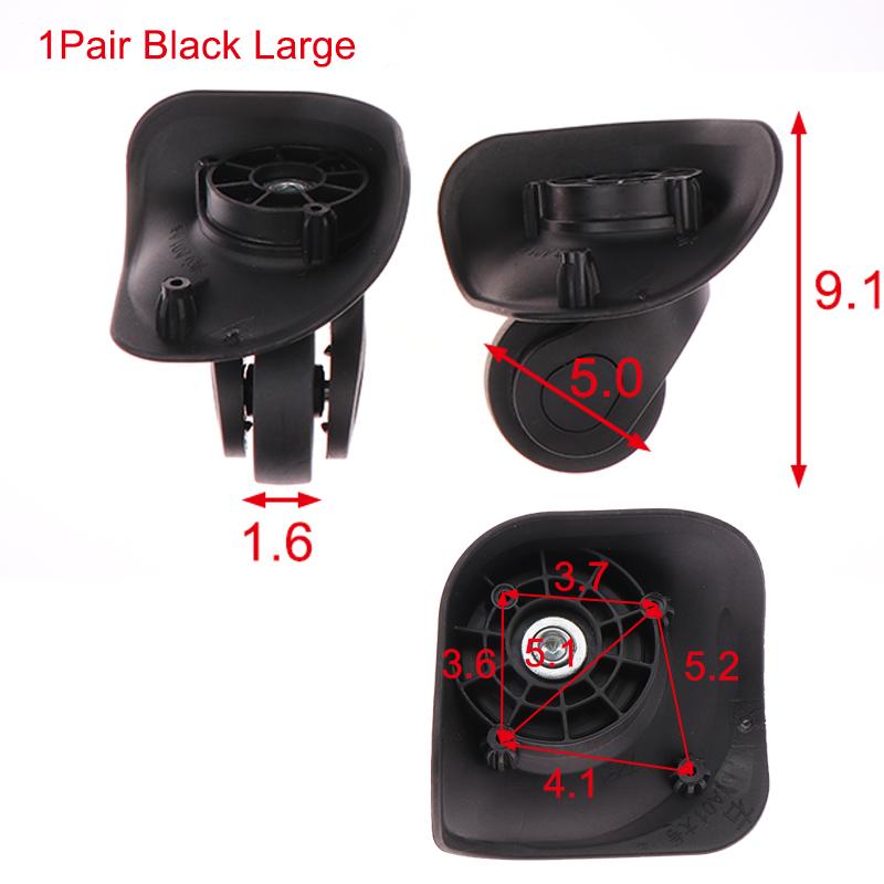 1Pair Replacement Luggage Wheels Suitcases Spinner Caster A08 Silent Rubber Wheels Baggage Wheel For Suitcase Trolley Accessory