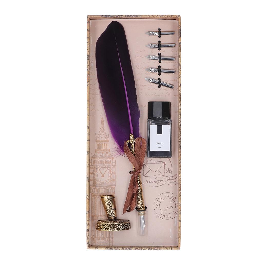 Перьевая ручка из цинкового сплава, очень гладкая, элегантные цвета, европейский ретро-стиль, перьевая ручка для письма, рисования