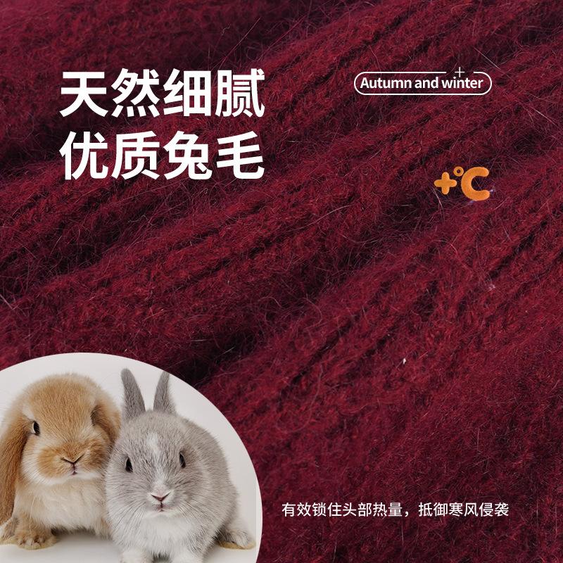 Шапки среднего и пожилого возраста, защита ушей, теплые вязаные шапки из кроличьего меха для осени и зимы, плюшевые шерстяные шапки, шапки для пожилой мамы для защиты от холода