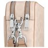Coach Carey 21 Classic Logo Double Zipper Crossbody Bag With Detachable Shoulder Strap Women Shoulder Bag Sand-Yellow Gray-Brown CEK66-SVPWH
