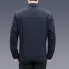 Middle-aged and Elderly Casual Lapel Jacket Spring and Autumn Daddy Wear Solid Color Outing Long Sleeve Jacket Solid Color Jacket