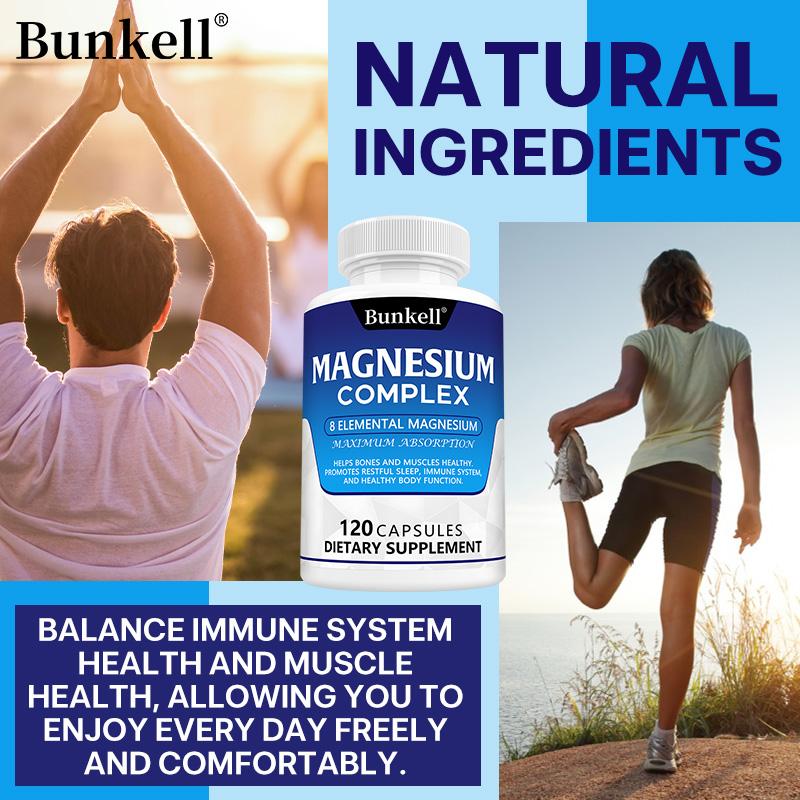 Magnesium Complex Dietary Supplement, 120 Vegetable Capsules Per Bottle