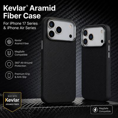 Real Kevlar Aramid Carbon Fiber+TPU Case For iPhone17 Pro/Pro Max With Magsafe Luxury Cover Magnetic Ultra-Thin Phone Case