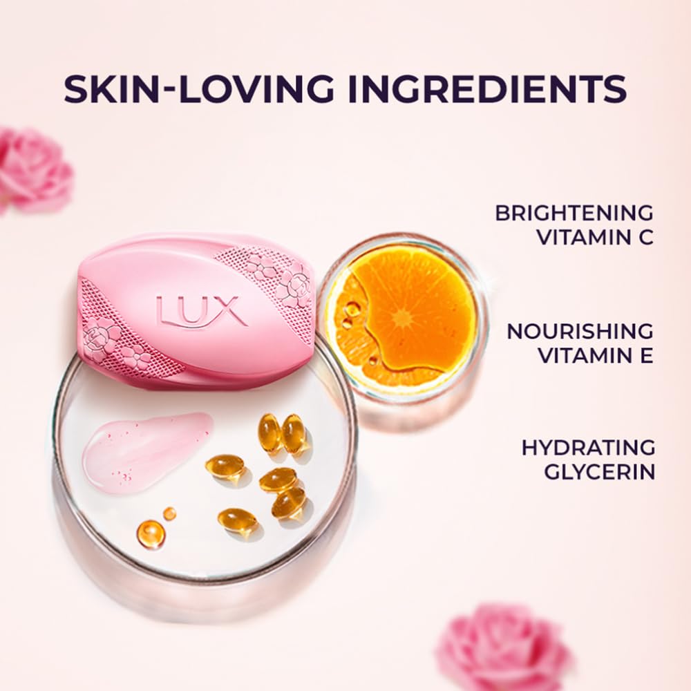 Мыло для ванны Lux Radiant Glow с витаминами C и E |Для превосходного сияния|Купи 4, получи 1 бесплатно|150 г