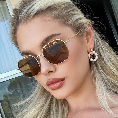 European American Style Men Sun Glasses Polygon Shape UV Protection Women Sunglasses Outdoor Hiking Women Sun Glasses