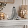 Light-catching Ghost Statue Halloween Decoration, Outdoor Shiny Figurine with Sequin Cloth, Light Festive Ornament Up Spooky for Parties, Lawn, Porch