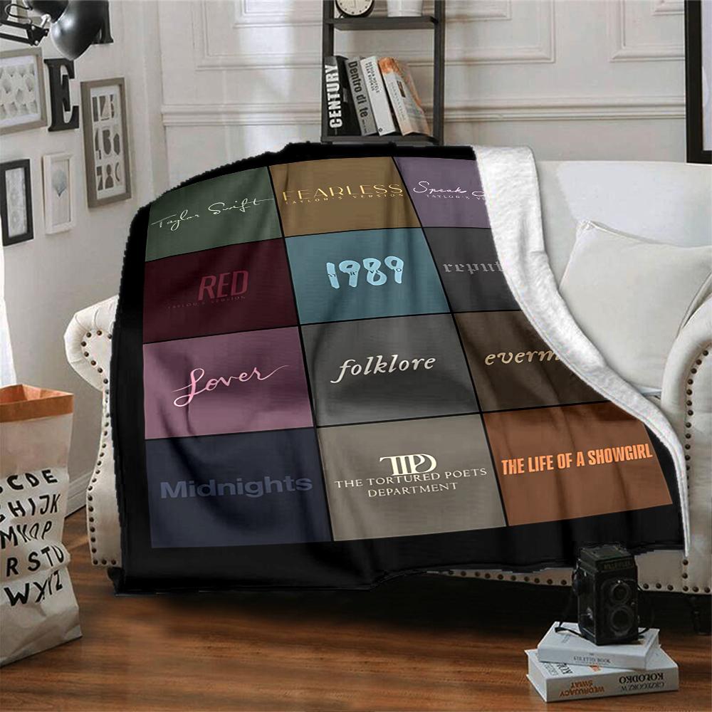Taylor Swift Album Covers Blanket Soft Throw Blanket For Home Bedroom Bed Sofa Travel Office Solid Christmas Blanket