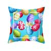 Easter Decorative Pillowcase Cartoon Bunny Egg Print Peach Skin Pillowcase Sofa Cushion Cover Bedroom Room Home Decoration