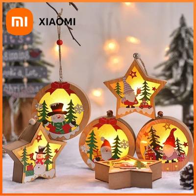 Xiaomi Рождественские украшения светодиодный ночник светящийся кулон в виде рождественской елки Санта-Клаус снеговик подвесное украшение рождественские ночные огни