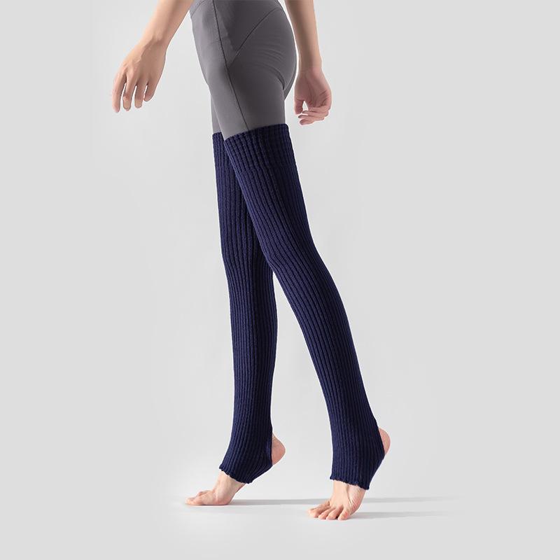 Однотонные женские гетры Зимние теплые женские гетры для тренажерного зала, фитнеса, латиноамериканских танцев, балета, йоги, свободные длинные носки-гольфы