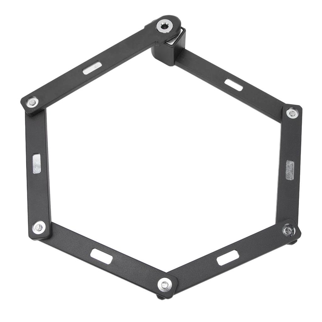 Bike Folding Lock Prevent Theft Waterproof Rust Proof Foldable Bicycle Lock for Electric Bike Motorcycle Black
