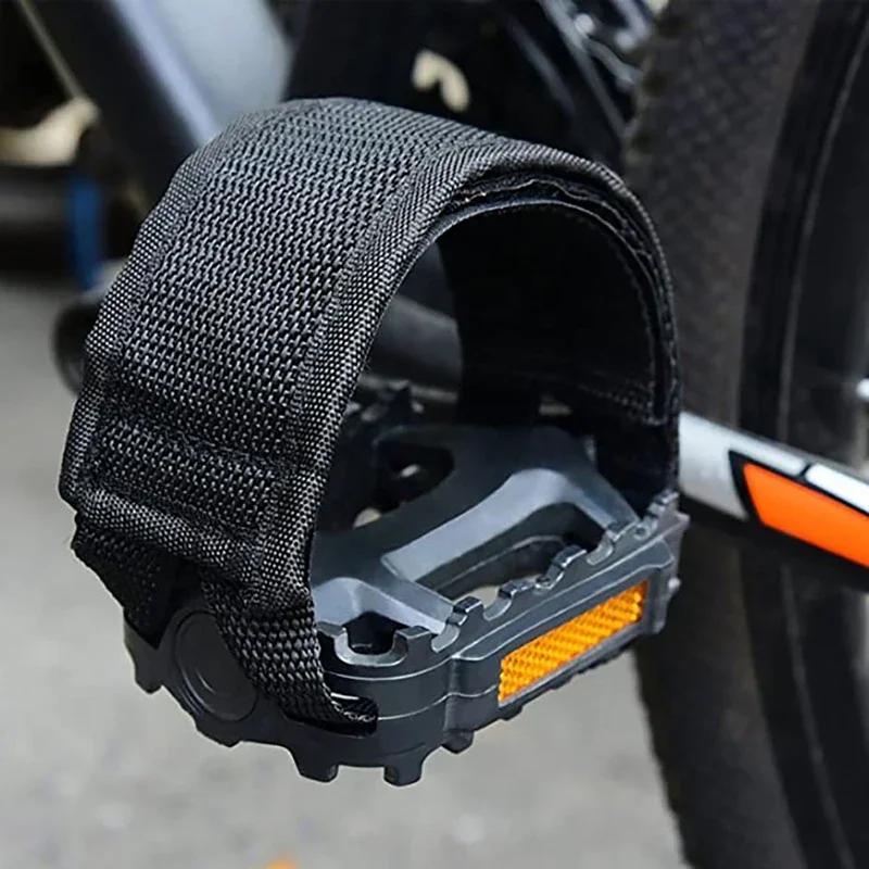 1 Pair Bike Bicycle Adhesive Straps Pedal Toe Clip Strap Belt Suitable Bike Cycling Pedal Tape Anti-slip Toe