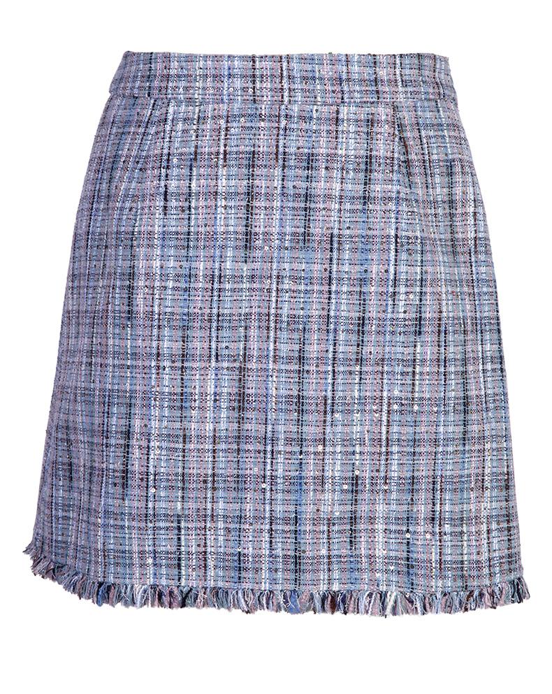 Ditto Plaid Woolen High-Waisted Casual Half Skirt