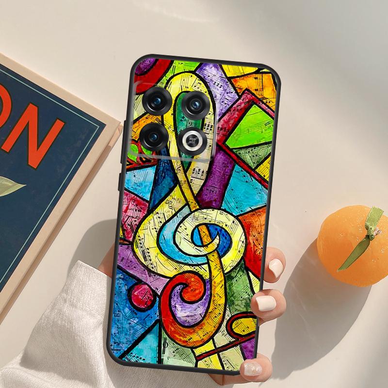 Music Note Musical Treble Clef Case For OnePlus 13T 10T 10R 12R 13R 15 13 12 11 10 9 Pro Nord CE 5 2 3 4 Lite N20 N30 Cover