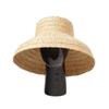 New Vintage Hepburn Wind Bell Shaped Large Rim Fisherman Straw Hat Women's Fashion Elegant Lafite Hat Sun Protection Beach Hat
