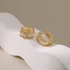 Women S Zirconia Hoop Earrings Minimalist Luxury Full Diamond Fashion Jewelry
