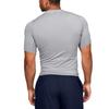 Under Armour HeatGear Compression Solid Crew Neck T Shirt Men Tops Mod-Gray 1353449-011