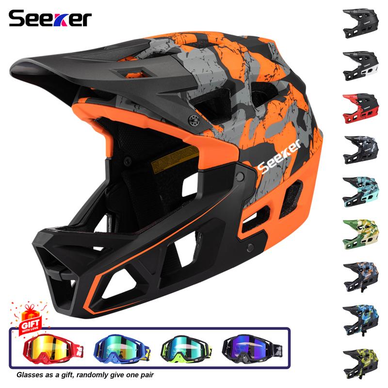 Шлем Seeker Mtb для горного велосипеда Легкий Дышащий Скоростной Full Face для Даунхилла Наружный для Взрослых Мужчин и Женщин Велосипедные Шлемы