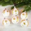 6Pcs/Set 6cm Glitter Christmas Ball Set Colorful Glitter Xmas Hanging Ball  Holiday Decor