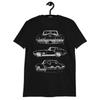 1967 vette C2 Owner Gift Collector Car Outline Art Short-Sleeve T-Shirt