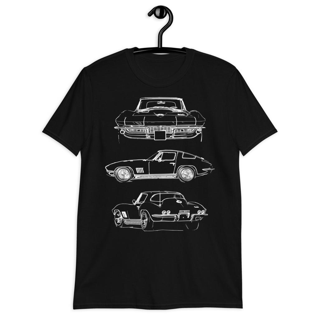 1967 vette C2 Owner Gift Collector Car Outline Art Short-Sleeve T-Shirt