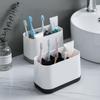 Customizable Detachable Toothbrush & Toothpaste Organizer with Bathroom Shelf & Comb Storage