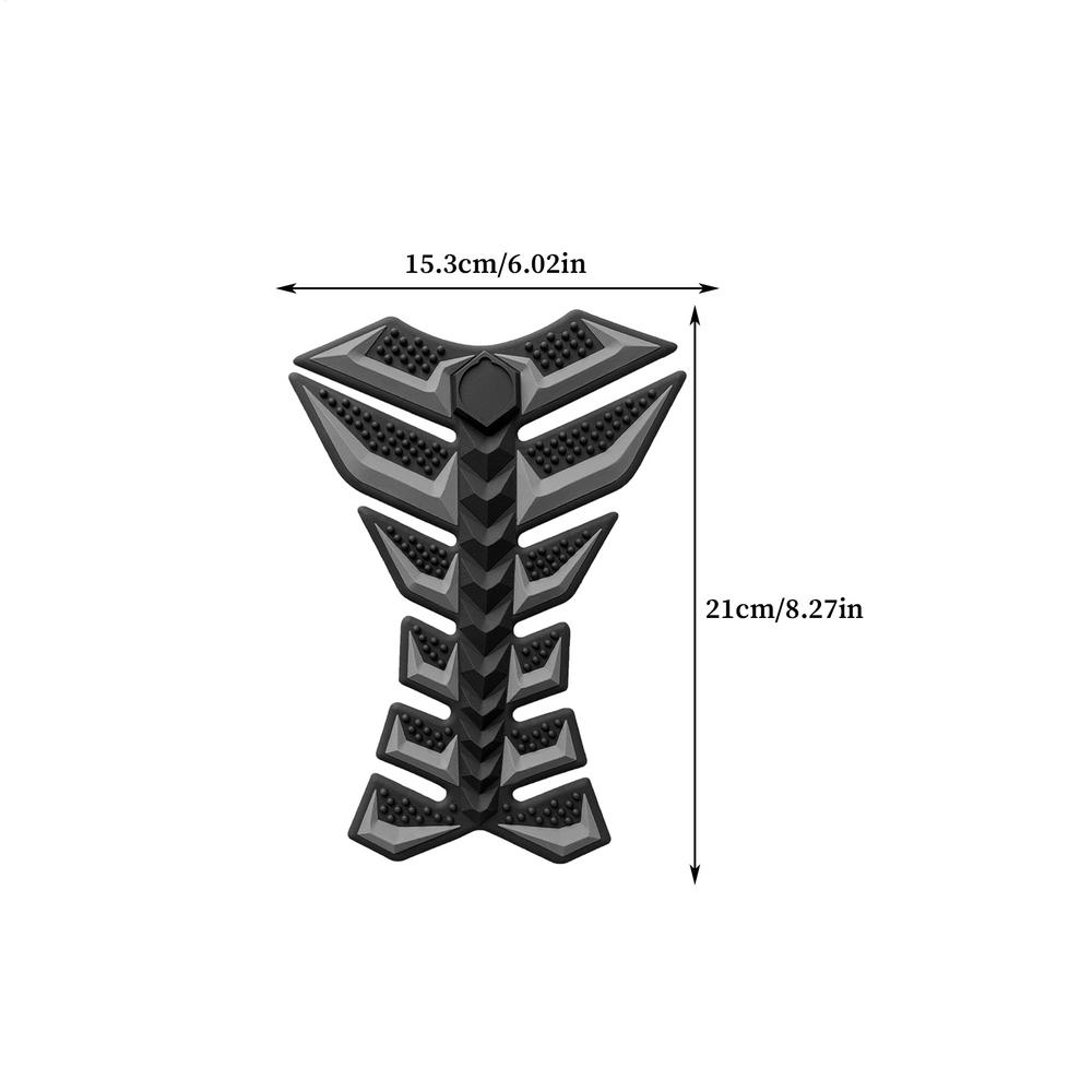 Мотоциклетные наклейки и декали 3D резиновая накладка Дизайн "Рыбья кость" Защитная наклейка на бак мотоцикла Для взрослых Бензобак Уличный
