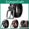 Retro Vintage Mens Leather Belt With Alloy Buckle For Formal And Casual Wear