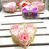 1 Set Simulation Flower Fake Soap Romantic Wrought Iron Rose Flower DIY Wedding Bouquet Decoration