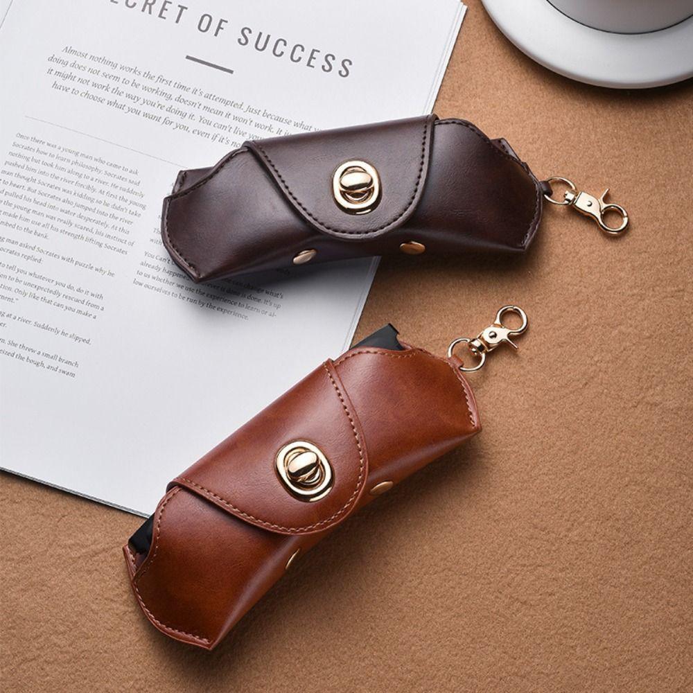 Hanging Neck Glasses Storage Bag Leather Soft Glasses Case Sunglasses Case Eyeglasses Accessories