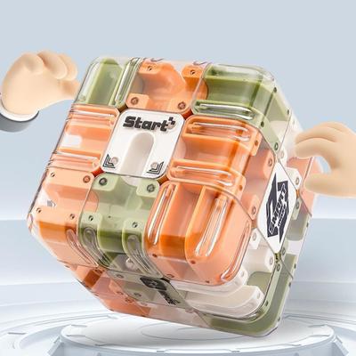 2 шт. Кубик-лабиринт с перекатывающимся шариком, Головоломка 3D, Кубик-лабиринт, Снятие стресса у малышей, Тренировка логического мышления, Лабиринт с бусинами, Развивающая игрушка