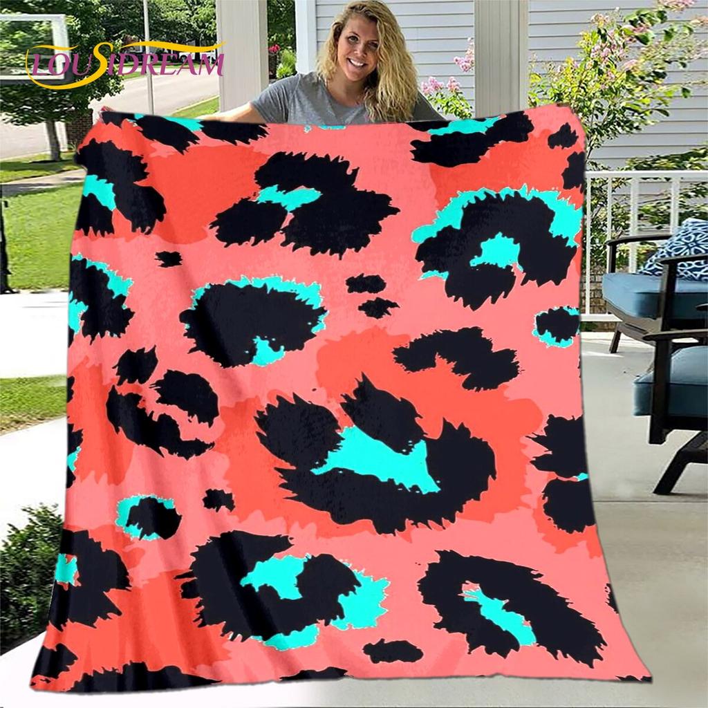 Классическое одеяло с леопардовым принтом, фланелевое одеяло, теплое одеяло для гостиной, спальни, кровати, дивана, подарок для путешествия