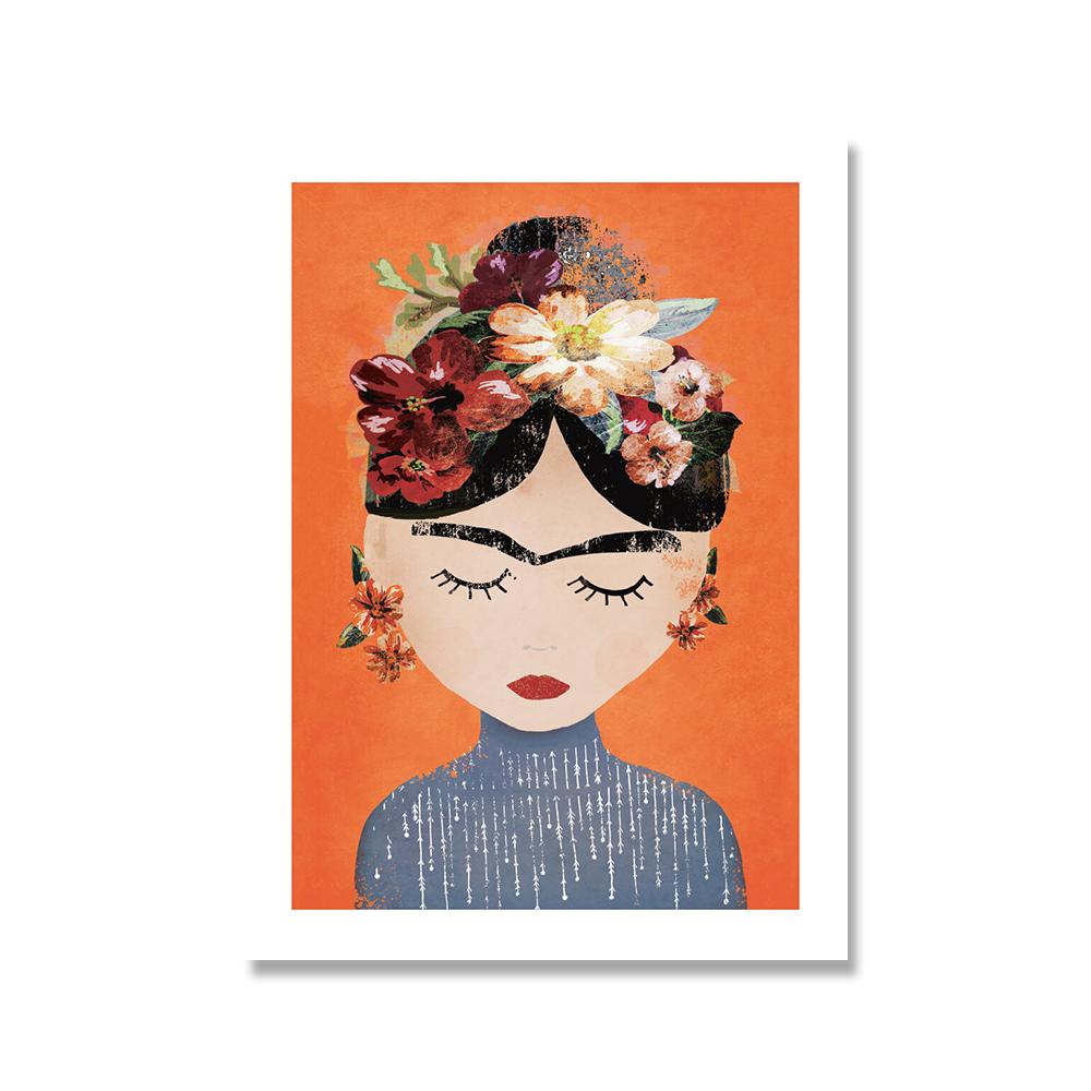 London Landscape Posters Print Cartoon Woman Wall Art Canvas Painting Nordic Poster And Print Wall Picture For Living Room Decor No Frame