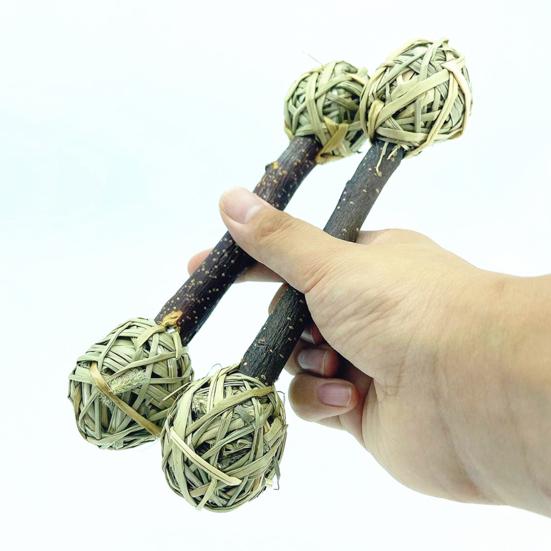 Игрушка-грызунок для хомяка Высокая прочность Натуральный материал Уход за зубами Экологичный Многоцелевой Устойчивый к укусам Травяной Кролик Хомяк Игрушки-грызунки для домашних животных Зубы питомца