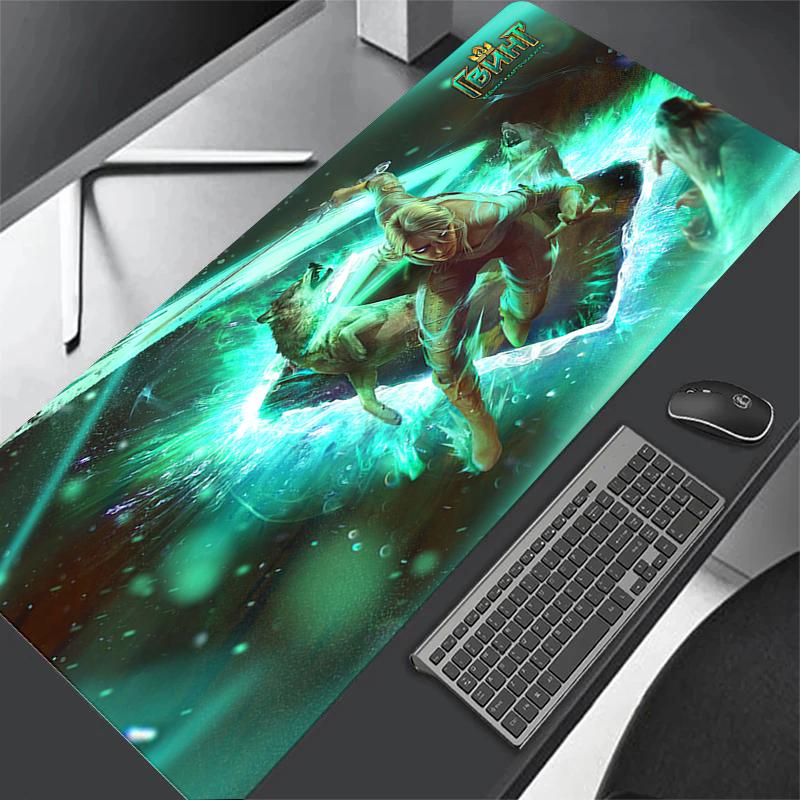T-The W-Witchers 3 W-Wilds H-Hunt Mouse Pad Desk Accessories Office 900x400mm Mouse Pad Anime Carpet Desk Mat PC Gamer Cabinet