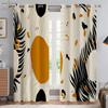 Modern Picture Art Round Texture Curtains, 2 Panels, Minimalist Style, Home, Living Room, Bedroom, Balcony, Kids Room Decor