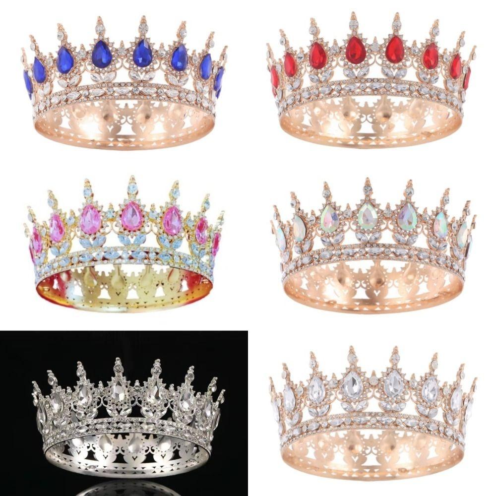 Украшения для торта Барокко Короны для конкурсов Роскошная Хрустальная Корона Королевы Принцессы Свадебные принадлежности для вечеринок