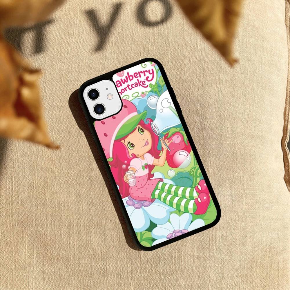 S-Strawberry-shortcake Girl Phone Case For IPhone 17 16 15 14 Plus 13 11 12 Pro Max Silicone Hard PC TPU Cover