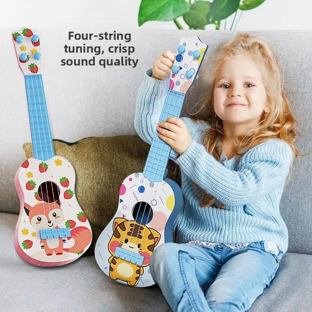 4 Strings Simulated Guitar Toy Educational Toy Musical Instrument  Play Activity
