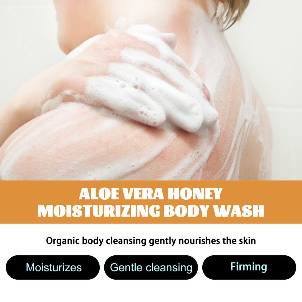 Honey Shower Gel for Deeply Cleansing, Exfoliating, and Moisturizing Skin, Enhance Your Natural Glow