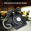 Kid Wooden Dial Telephone Toy Simulation Play House Telephone Retro Rotary Dial Telephone Toy With Four Simulation Coins