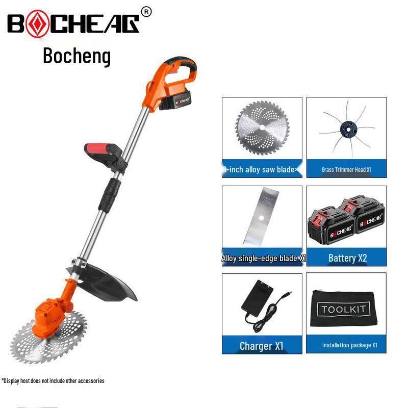 Беспроводной электрический триммер и газонокосилка Bocheng, штепсель CN (адаптер в комплекте)