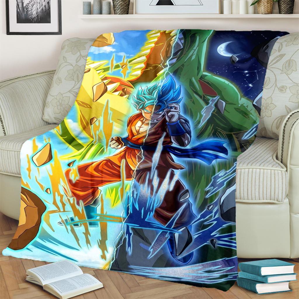 Comfortable Dragon Ball! Flannel Print Blanket for Bedrooms, Sofas, Beds, Chairs, Picnics, Travel