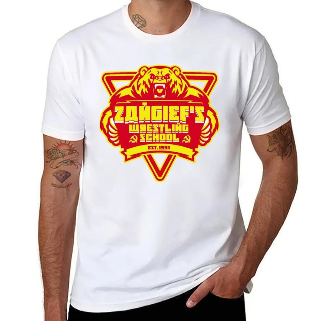 the russian bear wrestling school Classic T-Shirt man clothes Louboutins summer 2025 mens white t shirts