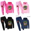 Minecraft Chicken Jockey Childrens Cartoon Hoodie And Pants Set With Cotton Fabric For Casual Winter Wear
