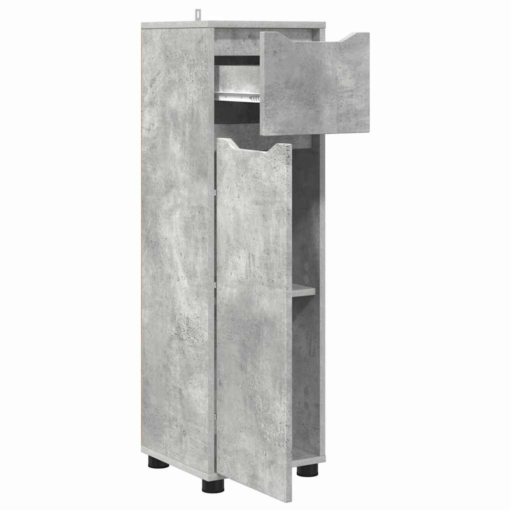 Bathroom Cabinet Concrete Grey 30.5 x 30 x 101 cm Particleboard