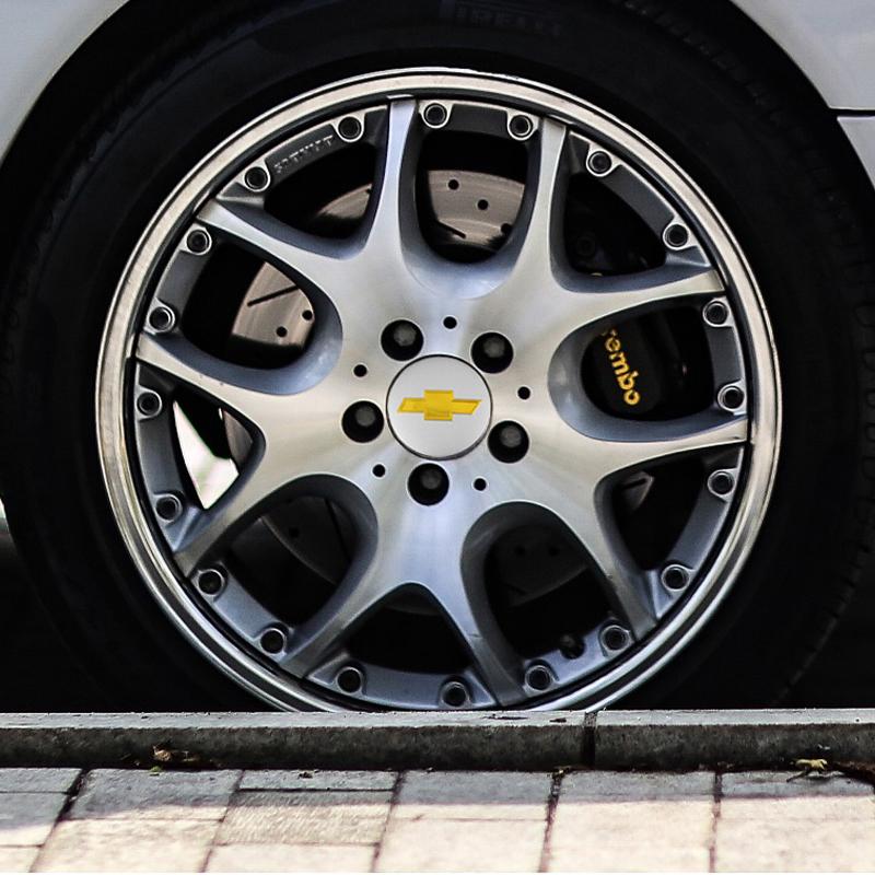 FVX1 56mm Car Wheel Hub Center Cap Metal Emblem Stickers For Chevrolet Cruze Malibu Colorado Suburban Equinox Blazer Trax Camaro Spar