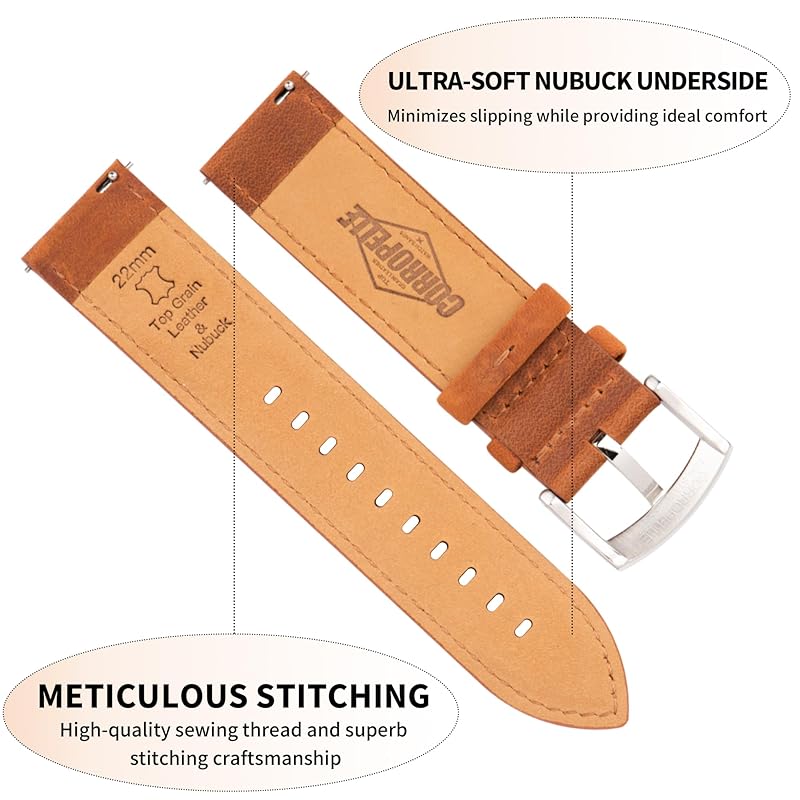 [CORROPELLE] ремешок для часов из натуральной кожи, быстросъемный ремень для часов 18 мм 19 мм 20 мм 21 мм 22 мм, сменный ремень, не требует инструментов, элегантный, crazy horse