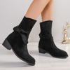 Fashion 2024 Flat Women's Ankle Boots Bow Designer Winter New Fashion Suede Retro Trendy Short Fashion Boots Ladies Shoes